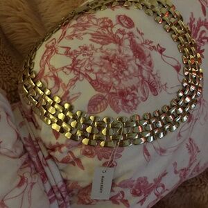 Bancroft gold fashion bib necklace design